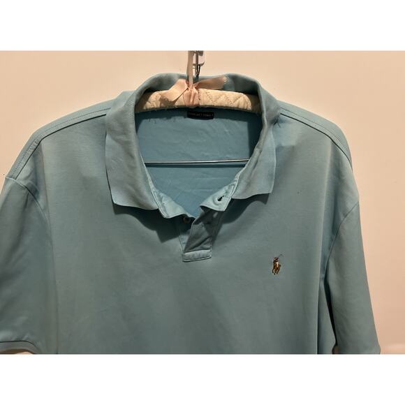 Polo Ralph Lauren Men’s Short Sleeve Collared Preppy XXL Logo Island Aqua - Picture 6 of 10